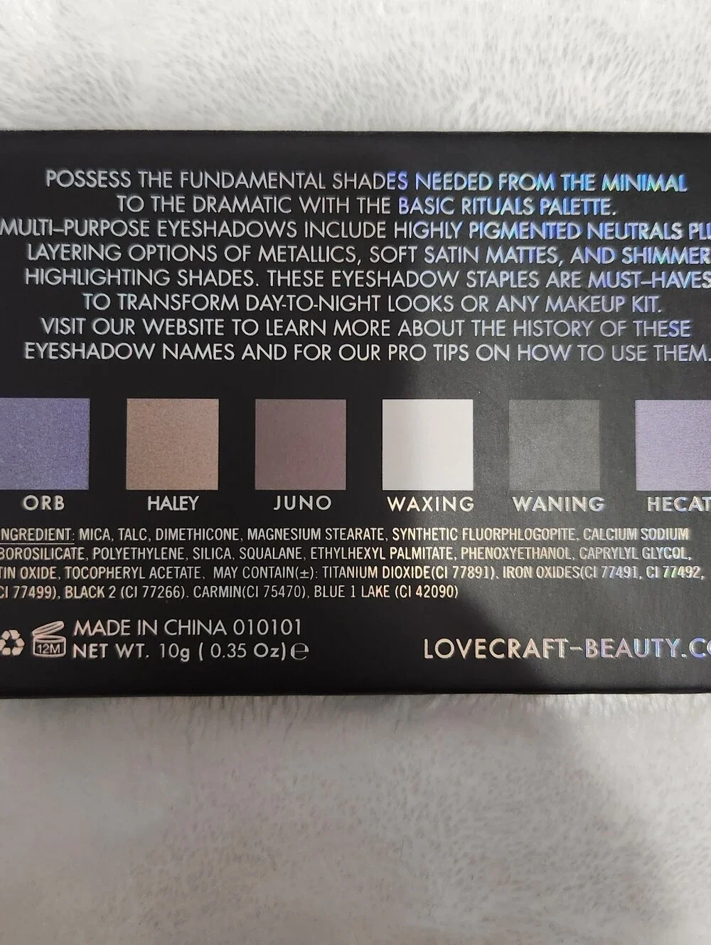 NIB Full Size Love Craft Beauty Basic Rituals Palette 6 Pan Eyeshadows #732